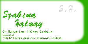 szabina halmay business card